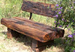 sleeper make a wooden garden seat near Melbourne made from sleepers